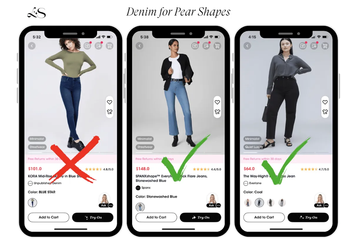Best jeans for pear body shape