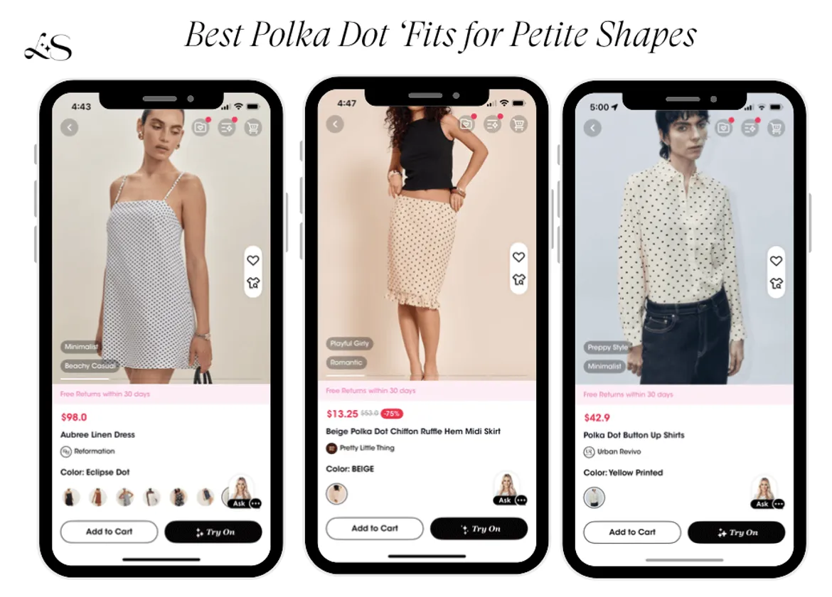 Petite-friendly polka dot outfits