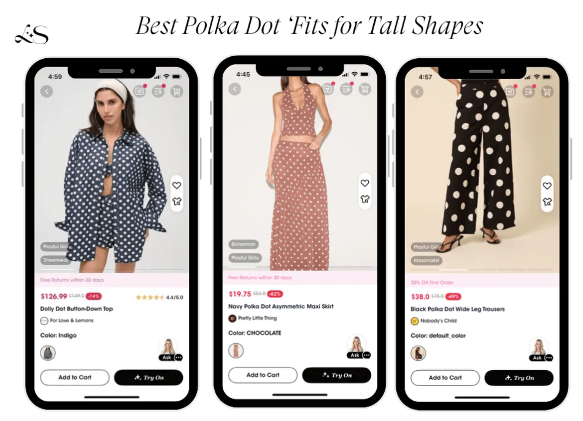 Polka dot styles for tall women