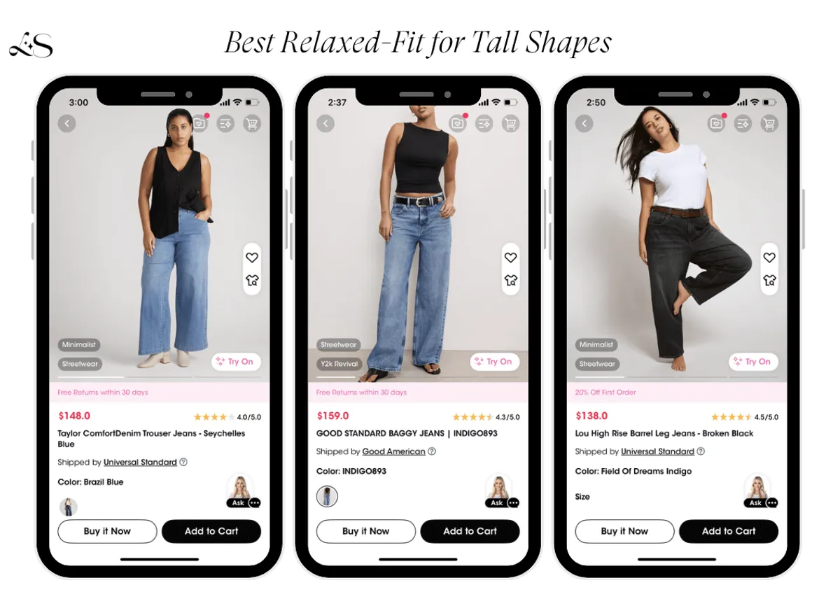 Best relaxed-fit jeans for tall body shapes