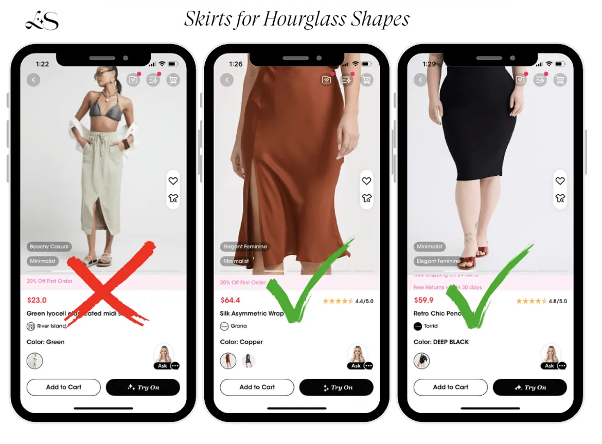 Best skirts for hourglass body shapes