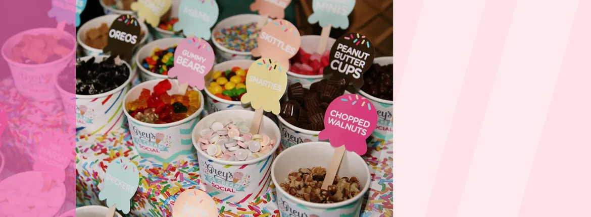 Ice cream social setup