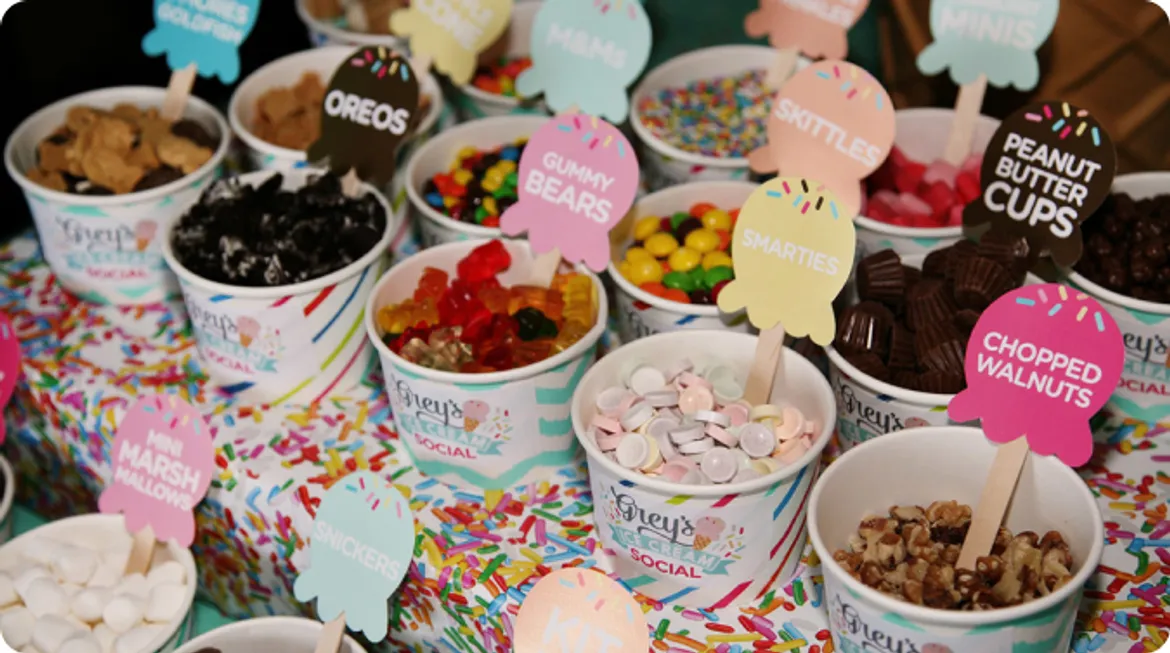 Ice cream social setup
