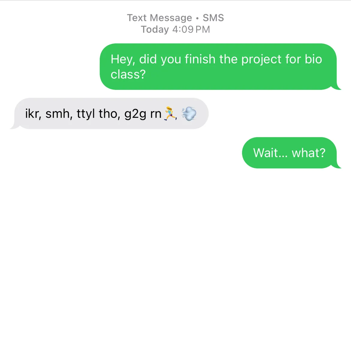 Millennials over-abbreviating text messages vs Gen Z’s approach