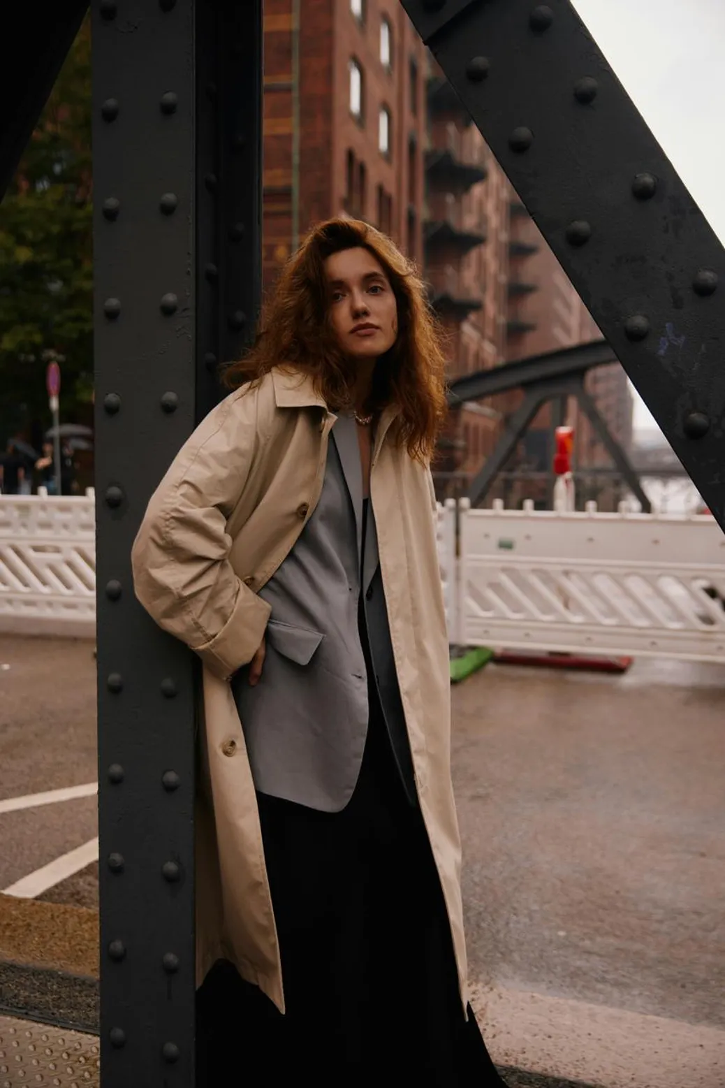 Timeless tailored blazer styled with jeans and a white tee