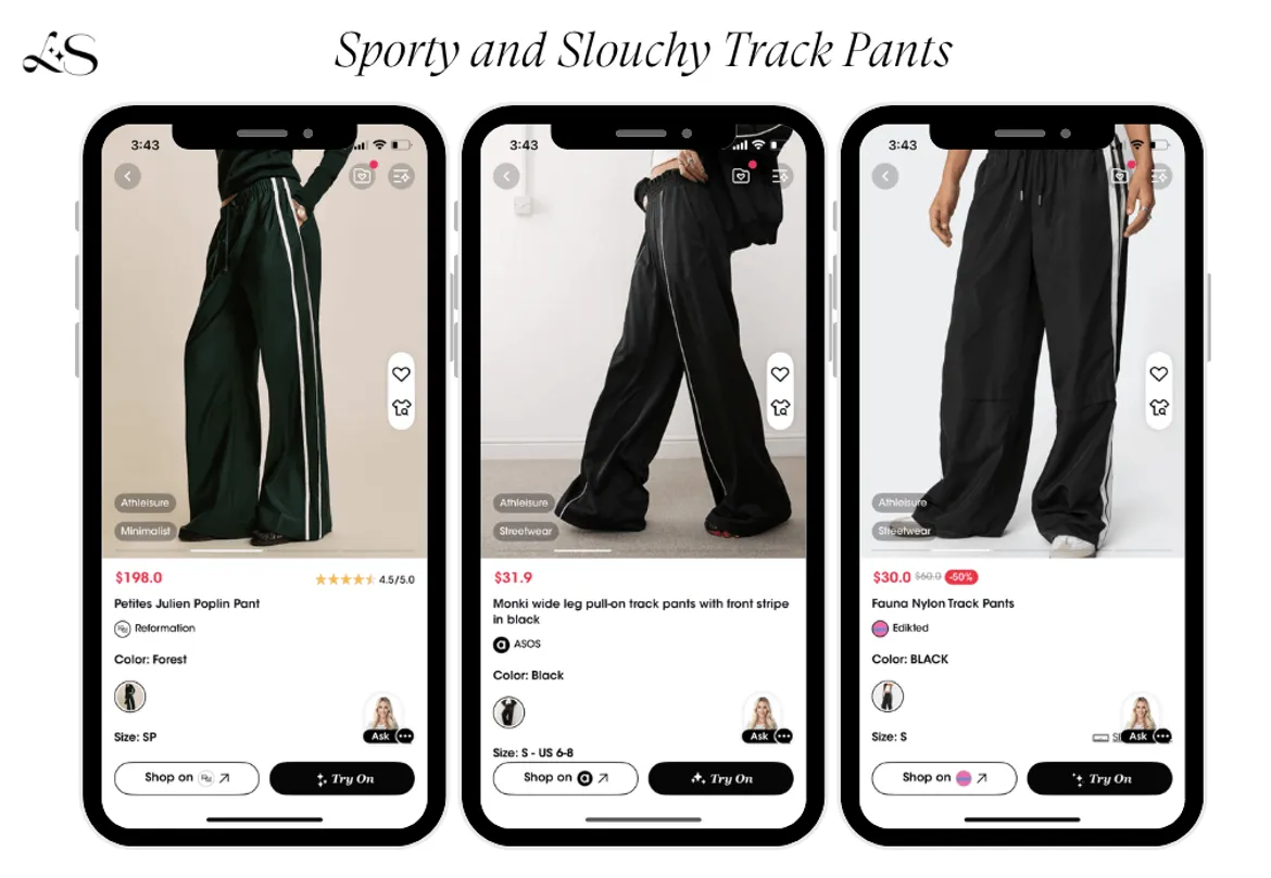 Slouchy black track pants for relaxed fall wear