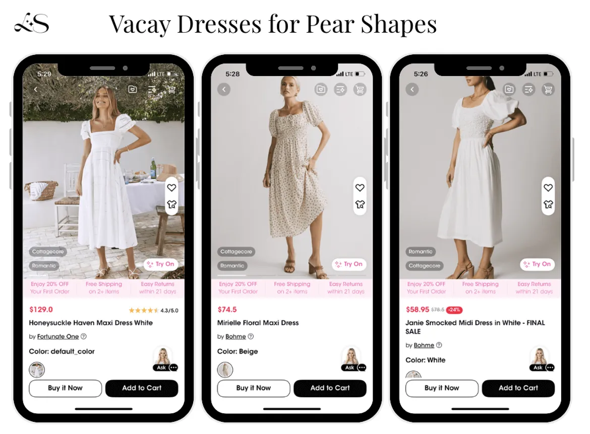 Vacation dresses for pear shaped body summer 2025