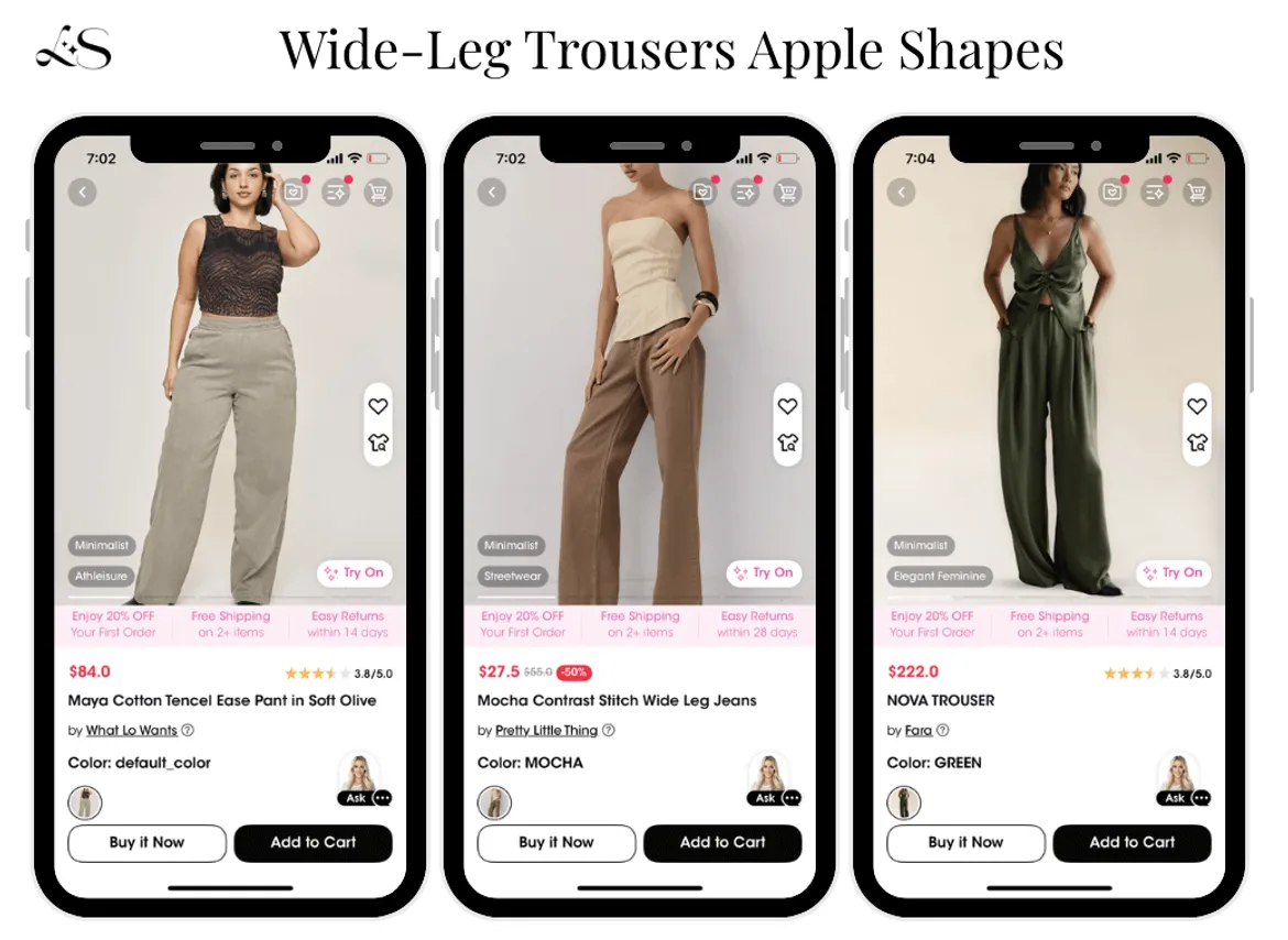 Wide-Leg Pants for Apple Body Shapes